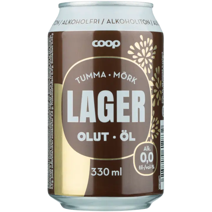 Coop alkoholiton tumma lager 0,0% 0,33l tlk|Coop 0度黑饮料 0.0% 0.33l tlk