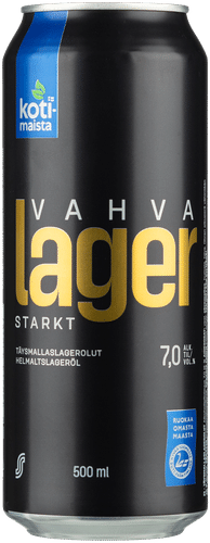 Kotimaista Vahva Lager 7,0% olut 0,5l tölkki