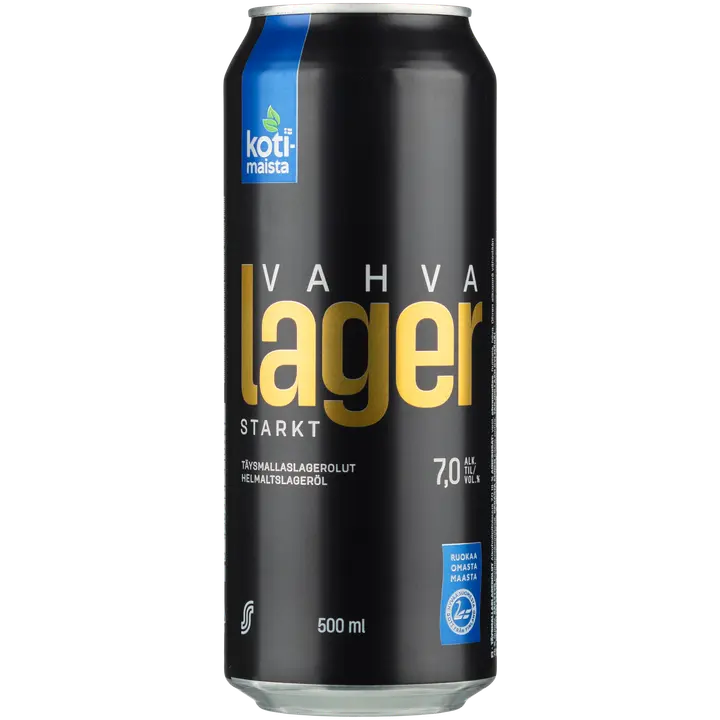 Kotimaista Vahva Lager 7,0% olut 0,5l tölkki|Kotimaista 浓饮料 7.0% 饮料 0.5 升罐装