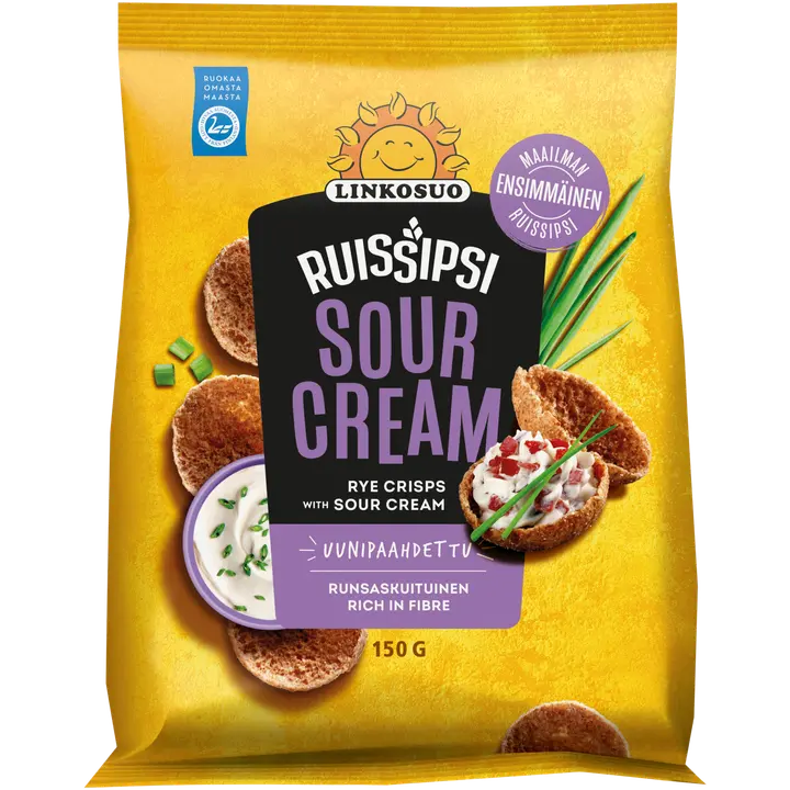 Linkosuo Ruissipsi 150g sour cream-Linkosuo 黑麦片 150g 酸奶油