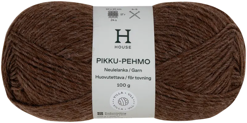 House 羊毛线 Pikku pehmo 100克 棕色 200089|House villalanka Pikku pehmo 100 g Brown 200089