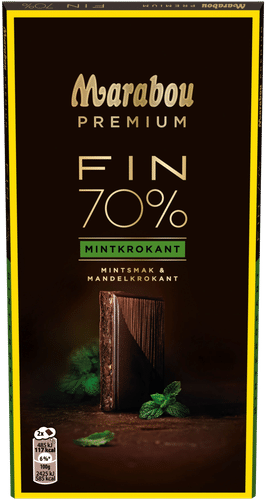 Marabou 优质芬兰70%薄荷巧克力排 100g|Marabou Premium FIN 70% Mint suklaalevy 100g