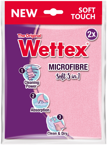 Wettex 微纤维柔软三合一清洁布 2 kpl