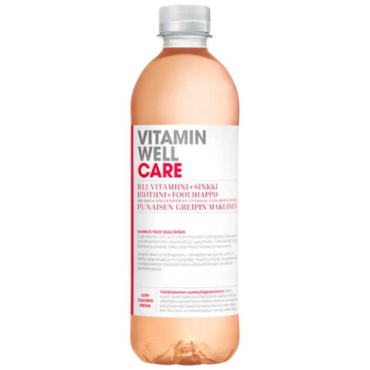 Vitamin Well Care, punaisen greipin makuinen vitaminoitu hiilihapoton juoma 500ml|Vitamin Well Care,红葡萄柚味维生素非碳酸饮料 500ml