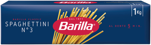 Barilla 细 spaghetti 3号 硬质小麦意面 1kg|Barilla Spaghettini n.3 durumvehnästä valmistettu pasta 1kg
