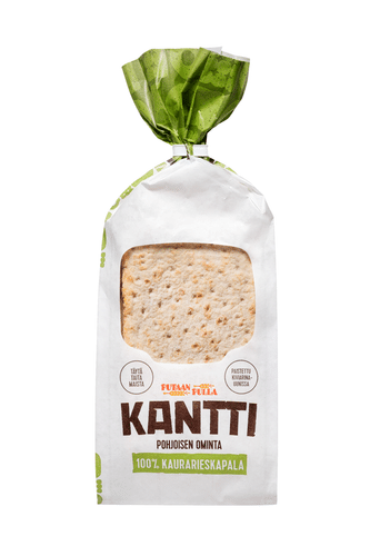 Putaan Pulla 6块装250克全麦燕麦薄饼“PutaansPulla Kantti”|PutaanPulla Kantti 100% Kaurarieskapala 6 kpl/250g täysjyväkaura rieskapalat