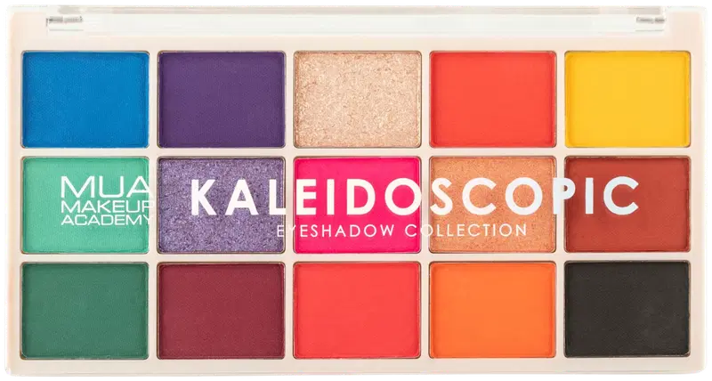 MUA Makeup Academy MUA眼影盘15色12克万花筒|MUA Make Up Academy Eyeshadow Palette 15 shades 12 g Kaleidoscopic luomiväripaletti