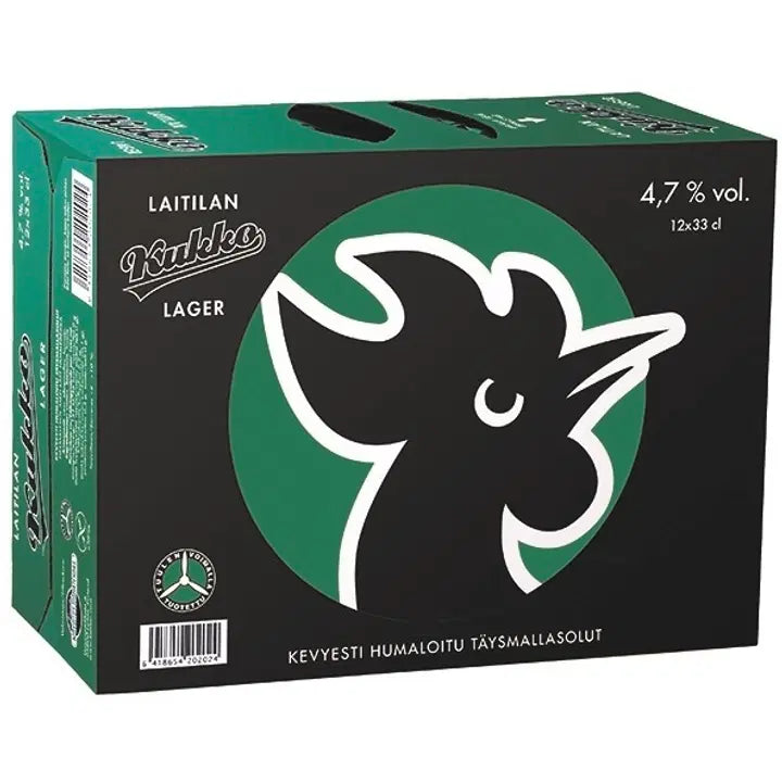12 x Laitilan Kukko Lager 4,7 til-% 0,33L olut|Laitilan 12 x Laitila Kukko 饮料 4.7 vol% 0.33L 饮料