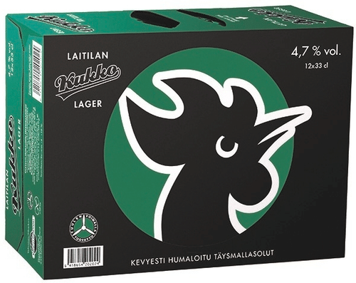 Laitilan 12 x Laitilan Kukko Lager饮品 4.7%vol 0.33L