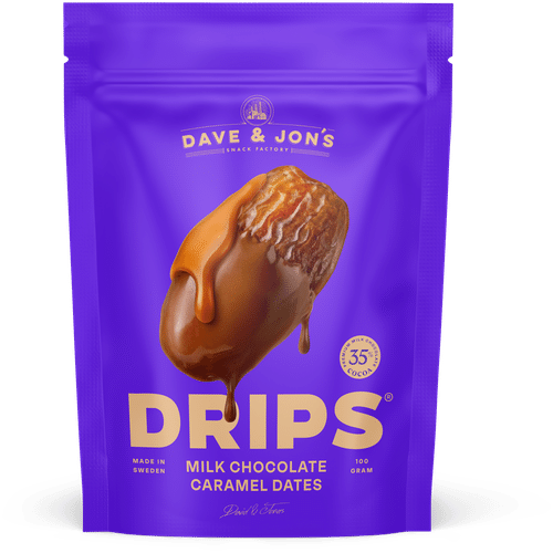 Dave & Jon´s DRIPS Karamellinmakuisia taateleita maitosuklaalla