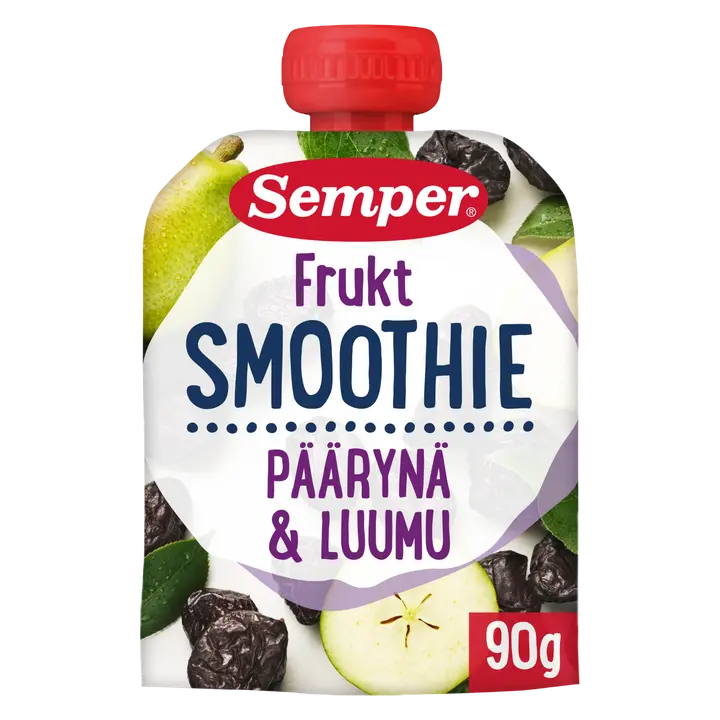 Semper Smoothie Päärynää&luumua 6kk hedelmäsose 90g|Semper Smoothie 梨李子 6 个月果泥 90g