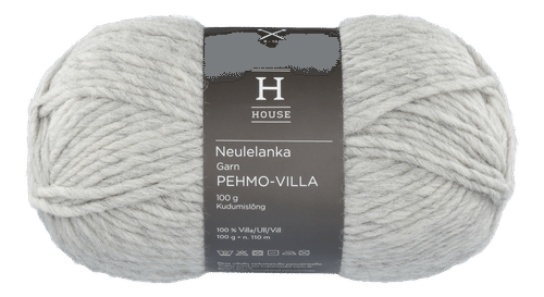 House 编织毛线 Pehmovilla 112706 100克 浅灰 195