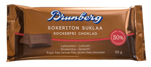Brunberg 无糖巧克力 50g|Brunberg Sokeriton suklaa 50g