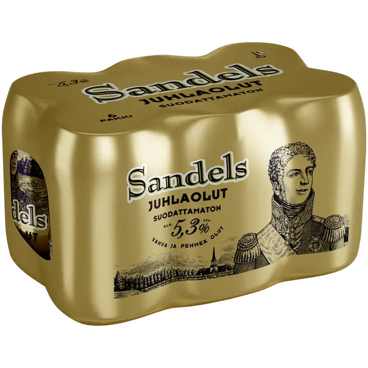 6xSandels Juhlaolut Suodattamaton 5,3 % 0,33 l tlk|Sandels 6xSandels 派对饮料未过滤 5.3% 0.33 l tlk