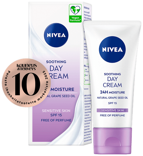 NIVEA 50ml Soothing Sensitive Day Cream SK15 -päivävoide