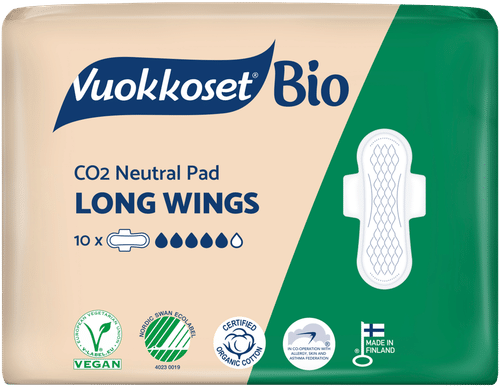 Vuokkoset Bio Long Wings ohutside 10 kpl