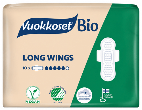 Vuokkoset Bio 长翼薄护垫 10件