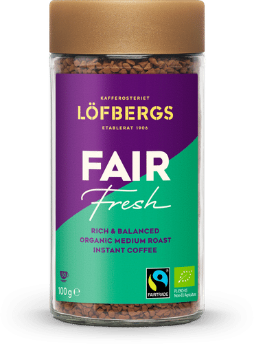 Löfbergs Fair Fresh Instant pikakahvi 100 g Reilukauppa Luomu|Löfbergs Fair Fresh 速溶速溶咖啡 100 克 公平贸易有机