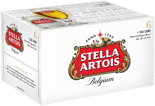Stella Artois 5% 0.33升 罐装 6连包
