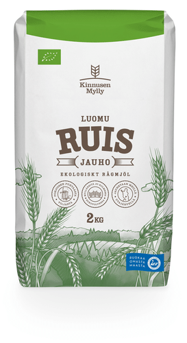 Kinnusen Mylly Luomuruisjauho 2 kg|Kinnusen Mylly 有机黑麦粉 2 kg
