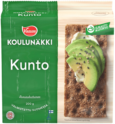 Vaasan 全麦黑麦脆面包 200g|VAASAN KOULUNÄKKI Kunto 200g täysjyväruisnäkkileipä