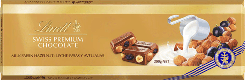 Lindt 金葡萄干坚果牛奶巧克力排 300g