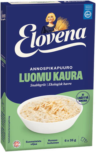 Elovena 210g luomu kaura annospikapuuro|Elovena 210克有机燕麦即食粥