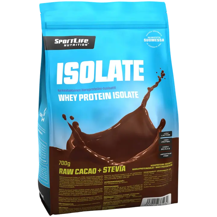 SportLife Nutrition Isolate 700g raakakaakao heraproteiinijauhe-Sportlife Nutrition 分离 700 克生可可乳清蛋白粉