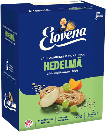 Elovena 10x30g 燕麦水果全麦零食饼干 100%燕麦|Elovena 10x30g kaura-hedelmä täysjyvä välipalakeksi 100% kauraa