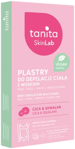 TANITA Hair Removal Wax Strips For Body Cica&Squalane Vegan 6x2pcs