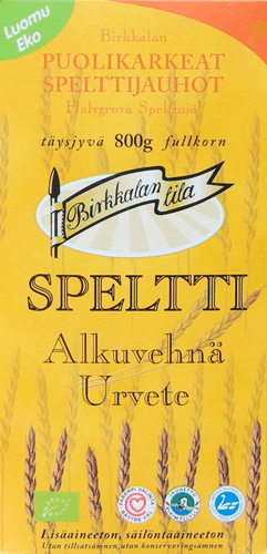 Birkkalan Tila Luomu puolikarkeat spelttijauhot täysjyvä 800g|Birkkalan Tila 有机全麦半粗斯佩尔特面粉 800g