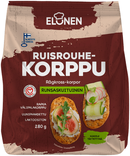 Elonen 黑麦粗磨脆饼 280g|Elonen ruisrouhekorppu 280g