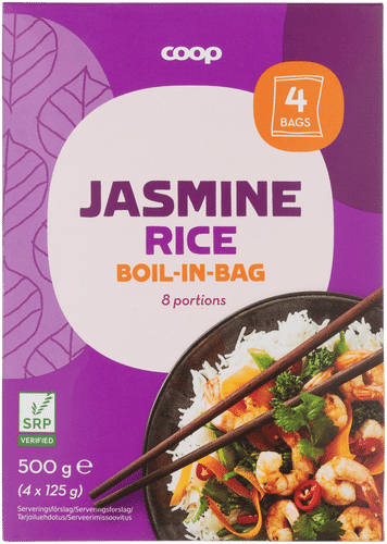 Coop jasmiiniriisi keitinpussissa 4x125 g
