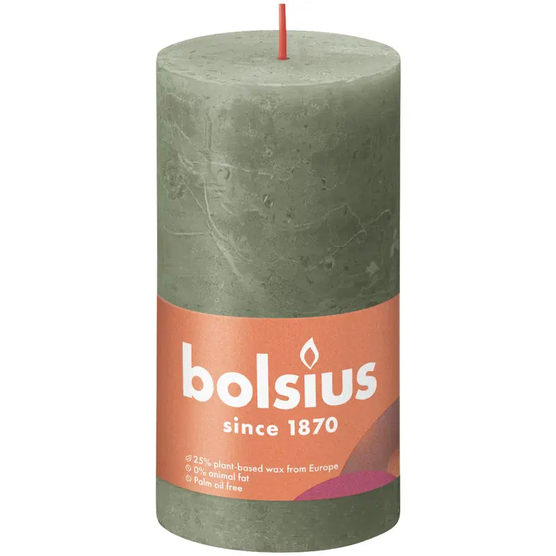 Bolsius 锈红PK 130/68 鲜橄榄绿|Bolsius RUSTIIKKI PK 130/68 Fresh olive