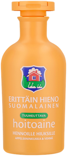 Erittäin Hieno Suomalainen tuuheuttava hoitoaine Appelsiininkukka & Vehnä 300ml