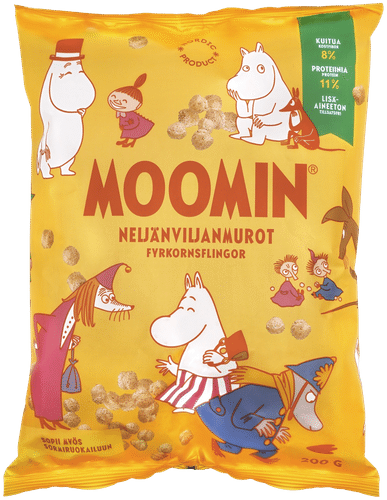 Moomin neljänviljan murot 200 g|Moomin 四谷麦片 200 g