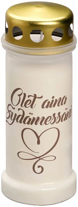 Bolsius 墓前蜡烛你永在我心70小时白色|Bolsius HAUTAKYNTTILÄ OLET AINA SYDÄMESSÄNI 70H Valkoinen