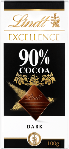 Lindt Excellence 90%黑巧克力排 100g|Lindt Excellence 90% tumma suklaalevy 100g