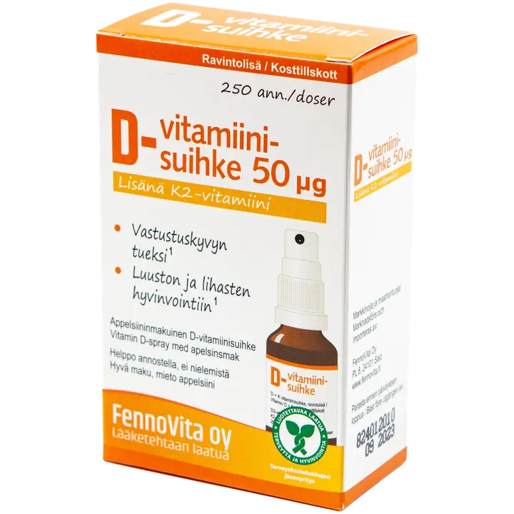 Fennovita D + K vitamiinisuihke-Fennovita D+K维生素喷雾