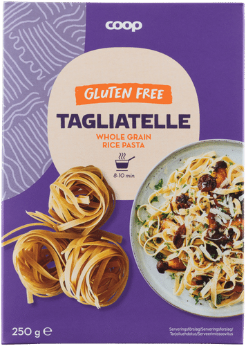 Coop 全麦米制意大利宽面(无麸质) 250 g|Coop Tagliatelle pasta täysjyväriisistä gluteeniton 250 g