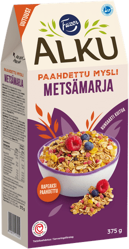 Fazer Alku Metsämarja paahdettu mysli 375 g|Fazer Alku 森林莓果烤麦片 375 g