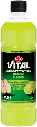 Marli Vital Sokeriton Omena-lime juomatiiviste 1+5 0,5 L