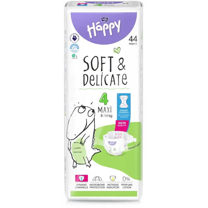 Happy Diapers Bella Maxi 4 teippivaippa 44 kpl 8-14 kg|Happy Diapers Bella Maxi 4 胶带纸尿裤 44 片 8-14 公斤