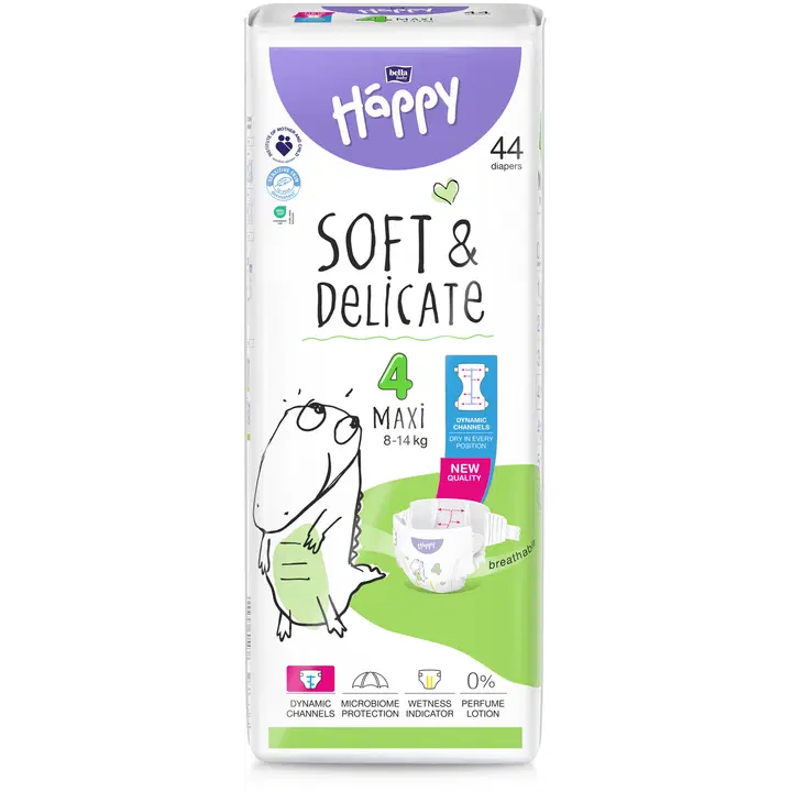 Happy Diapers Bella Maxi 4 teippivaippa 44 kpl 8-14 kg|Happy Diapers Bella Maxi 4 胶带纸尿裤 44 片 8-14 公斤