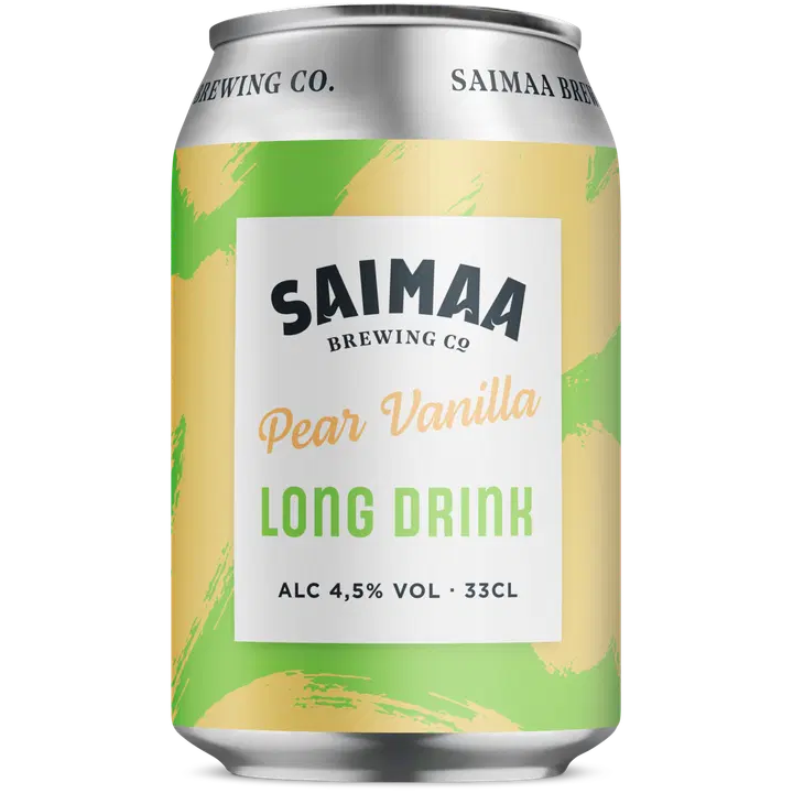 Saimaa Pear Vanilla Long Drink 4,5% 0,33l tölkki|Saimaa 梨香草长饮 4.5% 0.33l 罐装