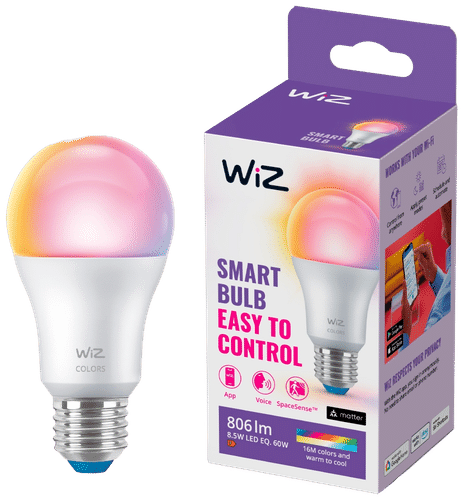 WiZ 智能灯泡 E27 A60 8.5W 彩色 Wi-Fi|WiZ älylamppu E27 A60 8.5W Color Wi-Fi