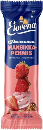 Elovena 48g mansikkapehmis iso kaurapatukka|Elovena isot patukat Elovena 48g 草莓软冰淇淋 大燕麦棒
