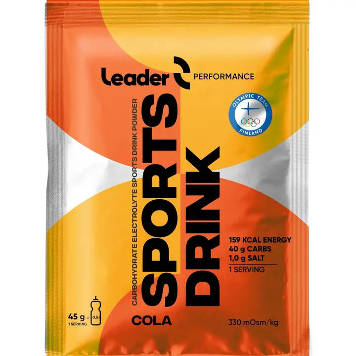 Leader Performance Sports Drink urheilujuomajauhe colanmakuinen 45g-Leader 高性能运动饮料可乐味运动饮料粉 45g