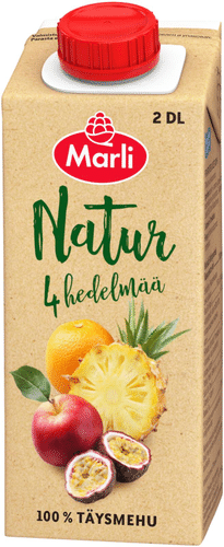 Marli Natur Neljä Hedelmää täysmehu 2 dl|Natur Marli Natur 四果全果汁 2 dl