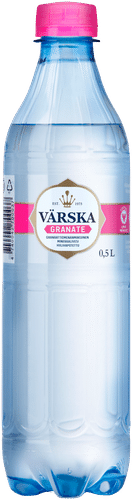 Värska Granate, granaattiomenan makuinen mineraalivesi, hiilihapollinen 0,5L PET